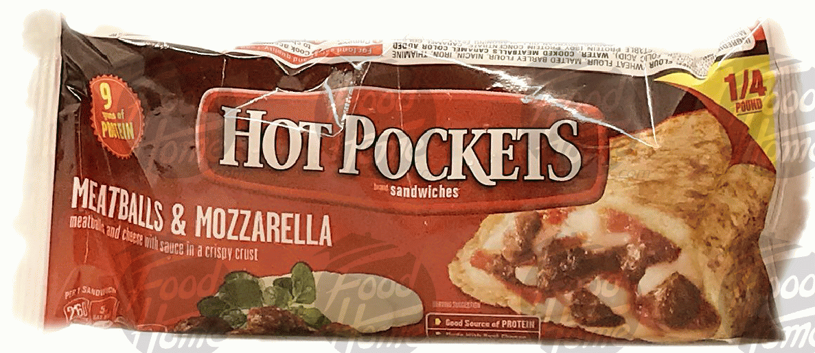 Hot Pockets  meatballs & mozzarella in a crispy crust Full-Size Picture